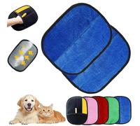 Yomi Pet Hair Glove - Fur Magnet for Cat & Dog Hair Removal - Double Sided Reusable Washable - Effectively Removes Hair from Sofas, Clothes and Cars (Blue, Pack of 2)