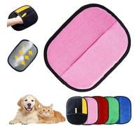 Yomi Pet Hair Glove - Fur Magnet for Cat & Dog Hair Removal - Double Sided Reusable Washable - Effectively Removes Hair from Sofas, Clothes and Cars (Pink, 1 Piece)
