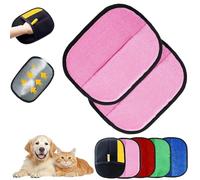 Yomi Pet Hair Glove - Fur Magnet for Cat & Dog Hair Removal - Double Sided Reusable Washable - Effectively Removes Hair from Sofas, Clothes and Cars (Pink, Pack of 2)