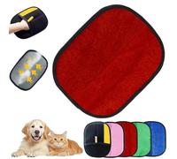 Yomi Pet Hair Glove - Fur Magnet for Cat & Dog Hair Removal - Double Sided Reusable Washable - Effectively Removes Hair from Sofas, Clothes and Cars (Red, 1 Piece)