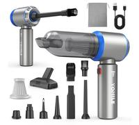 Yomile Mini Vacuum Cleaner, 2 in 1 25000PA Brushless Car Vacuum &210000RPM Air Duster 9000mAh Battery Air Blower Wireless Handheld Vacuum for Car,Office and Home (25Kpa) (Blue)