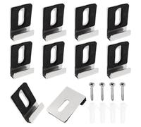 Yominerr 10pcs Heavy Duty Mirror Hanging Kit, Heavy Mirror Mounting Hardware Mirror Clips for Wall Mounting, Single Hole Silver