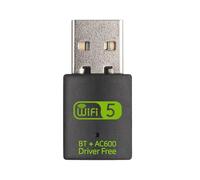 Yominerr 2 in 1 USB WiFi Bluetooth Adapter 600Mbps Dual Band 2.4G/5GHz Wi-Fi 5 Dongle High-Speed Wireless Network Card for Laptop