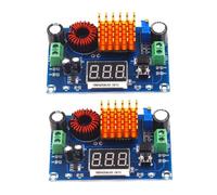 Yominerr 2Pcs XH-M411 DC 4-35V to 5-45V Boost Module Digital Voltmeter Boost Converter Board 5A Power Adjustable Step-Up Module