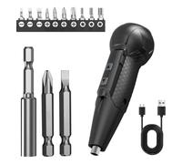 Yominerr 3.7V Cordless Electric Screwdriver Rechargeable Portable Mini Rotary Home Gadget with LED Light