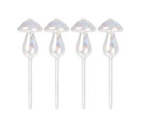 Yominerr 4-Pack Self-Watering Balls,Glass Watering Cans, Mushroom Design, Hand-Blown Glass,Suitable for Indoor & Outdoor Plants