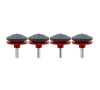 Yominerr 4PCS Lawnmower Dull Blade Sharpener, Lawn Mower Blade Sharpener Tool, Universal Blade Sharpeners for Lawn Mowers,Red