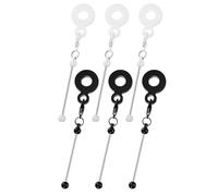 Yominerr 6Pcs Beadable Tumbler Straw Charms Black&White, DIY Beaded Straw Charm Adapters for Custom Cups
