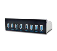 Yominerr 8 Port USB3 5.25 USB 3.0 Front Panel Hub, Multipurpose USB Splitter, USB-HUB for PC;
