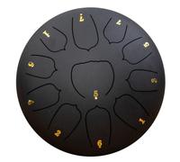 Yominerr Black 10-Inch 11-Tone Outdoor Rain Drum, Garden Rain Drum, Rain Chakra Drum, Ethereal Drum, Hand Drum
