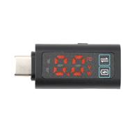 Yominerr Digital Display Converter Type-C Digital Voltmeter DC 5-24V for Data Transmission and Charging Red Words