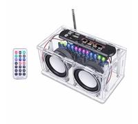 Yominerr DIY Bluetooth Speaker Kit,Recording Function FM Radio Soldering Practice Kit with LED Spectrum and Remote Control