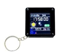 Yominerr ESP32 C3 1.44inch LCD Desktop Trinket Mini TV Portable Pendant LVGL Weather Station GIF Animation & Photo Albums