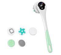 Yominerr Green Electric Bath Brush for Effortless Back Scrubbing - Long Handle Automatic Brush