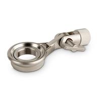 Yominerr Microphone Shock Mount Bracket Mic Clip Silver Metal Use Flexible Simple Angle Adjustment Suitable