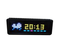 Yominerr Mini LED Displays Clocks with Weather Clocks Stocks Cryptocurrency Bitcoin Forex Price Desktop Dot Matrix Screen WIFI A