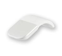 Yominerr Portable Wireless Bluetooth Curved Touch Mouse Foldable Ultra-Thin Silent Ergonomic Computer Mouse for PC Laptops White