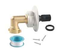 Yominerr RV City Water Fill Inlet Flange Brass with Hose Elbow Check Valve Hookup Connector for Trailer Marine, 90 Degree