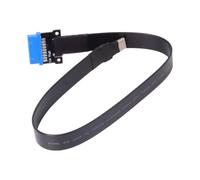 Yominerr Type-C USB 3.0 to 19/20 Pin Type-E Flat FPC Extension Cable for Internal Mainboard ATX/ITX