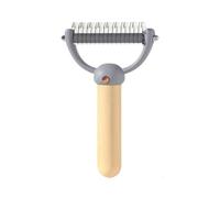 Yominerr Undercoat Rake Brush Dematting Cat Combs for Grooming Long Haired Cats Double-Sided Undercoat Rake Pet Dematting Rake B