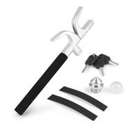 Yominerr Universal Car Anti-Theft Steering Wheel Lock Adjustable Reinforced Wheel Lock with Emergency Hammer&Keys for Truck SUV
