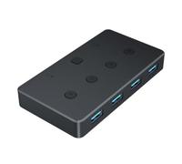 Yominerr USB 3.0 Switcher 2-Input 4-Output Switcher for Mouse, Keyboard, Printer and More for //Linux