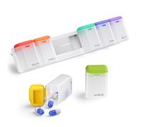 Yominerr Weekly Pill Organizer Magnetic, Removable Pill Box 7 Day 1 Time A Day Pill Travel, Week Once Daily Medication Dispenser