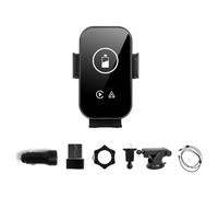 Yominerr Wireless Carplay Adapter Android Auto Dongle & 15W Car Charger & Car Air Vent Dashboard Phone Holder Mount