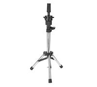 Yomiyuyr Robust Mannequin Head Stand, Metal Wig Head Stand with Stable Tripod, 14.9in Folding to 23.1in for Styling and Training Heads