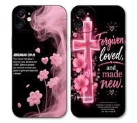 Yomjew 2 Pack Christian Bible Verse Phone Case for iPhone 11 6.1'', Inspirational Religious Protective Cover, Shockproof Faith Based Phone Case, Jeremiah 29:11 2 Corinthians 5:17 Gift for Women Girls