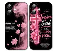 Yomjew 2 Pack Christian Bible Verse Phone Case for iPhone 17 6.3'', Inspirational Religious Protective Cover, Shockproof Faith Based Phone Case, Jeremiah 29:11 2 Corinthians 5:17 Gift for Women Girls