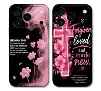 Yomjew 2 Pack Christian Bible Verse Phone Case for iPhone 17 Pro max 6.9'', Inspirational Religious Protective Cover, Shockproof Faith Based Jeremiah 29:11 2 Corinthians 5:17 Gift for Women Girls
