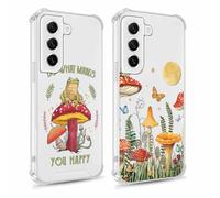Yomjew 2 Pack Clear Floral Phone Case for Samsung Galaxy S20 FE 5G/S20 Lite/S20 Fan Edition 6.5", Cute Butterfly Frog Mushrooms Pattern Case Protective Soft Shockproof Silicone Cover for Girls Woman