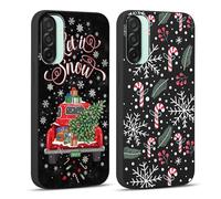 Yomjew 2 Pack Merry Christmas Phone Case for Samsung Galaxy A26 5G 6.64", Cute Christmas Tree Pattern Xmas Car Truck Candy Design Case Gifts Decorations Shockproof Soft Silicone Cover for Girls Women