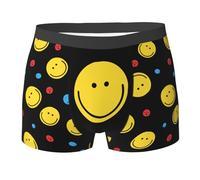 Yomko Men'S Boxer Briefs Underwear For Men Gift Trunk, Smiley Face, M