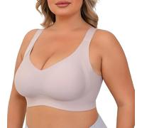 Yommay Everyday Bras for Women Back Fat Bra Sleep Comfort No Underwire Support Sport Bra Soft Full Coverage Wireless,Pink,3XL
