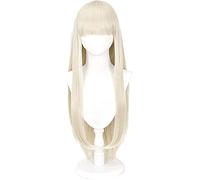 Yomoduki Runa Wig for Cosplay Anime Kakegurui Golden Long Straight Hair Halloween Costume Wig Cosplay Anime Wig Coser
