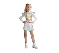 YOMORIO Girls' Demon Hunters Costume Anime Cosplay Outfit Pop Idols Matching Outfits Halloween & Party Dress for Kids Aged 3-12 Yellow S