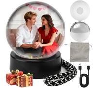 YOMOZEM Memory Sphere, Memory Orb Video Sphere Ornament 3D Memory Ball, 3D Memory Orb Video Ball, 6.9 cm USB Rechargeable Memory Ball Video Player for Uploading Videos and Photos