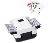 Yomshi Automatic Card Shuffler for 1-2 Decks Rechargeable Quiet 5-Second Shuffling Compatible with UNO & Poker No Assembly Lightweight for Seniors & Game Nights