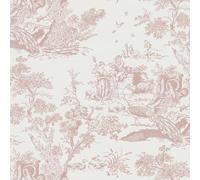 Yomshi Pink Vintage Animal Wallpaper 41 cm x 10 m Vinyl Self-Adhesive Wall Furniture Film for Bedroom Living Room