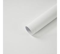 Yomshi Self-Adhesive Wallpaper Modern Kitchen Worktop Vinyl Film 40 x 1000 cm Matte White Removable Wallpaper Waterproof Tenant Friendly Thickened Furniture Film for Drawers Cupboards Bedroom