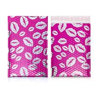 Yomuse 25pcs Padded Envelopes, 180mm x 260mm (7.1x10.2 Inch) Kiss Poly Bubble Mailers Self Seal, Waterproof Postal Bags for Mailing/Packaging (Hot Pink)