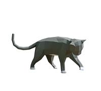 Yona DIY Naughty Cat Papercraft kit, Abstract Low Poly Animal DIY kits, Home decor, kids crafts kits, Gift, origami 3D, paper trophy,3D Puzzle, Paper sculpture, Papercraft set for adults