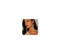 YONARROS Long Gold Tassel Earrings for Women Dangling Minimalist Geometric Statement Earrings Trendy Jewelry, M, Metal, No Gemstone
