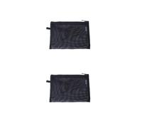 YONBEN Cosmetic Bag Mesh Makeup Purse Organizer Pouches Travel with Zipper, Black, M, Simple