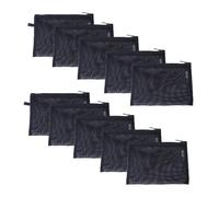 YONBEN Cosmetic Bag Mesh Makeup Purse Organizer Pouches Travel with Zipper, Black, M, Simple