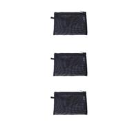 YONBEN Cosmetic Bag Mesh Makeup Purse Organizer Pouches Travel with Zipper, Black, S, Simple