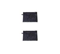YONBEN Cosmetic Bag Mesh Makeup Purse Organizer Pouches Travel with Zipper, Black, Small, Simple