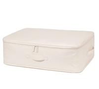 YONBEN Decorative Basket Rectangular Fabric Storage Bin Organizer Basket with Handles for Clothes Storage (24 x 15.3 x 7", Beige)